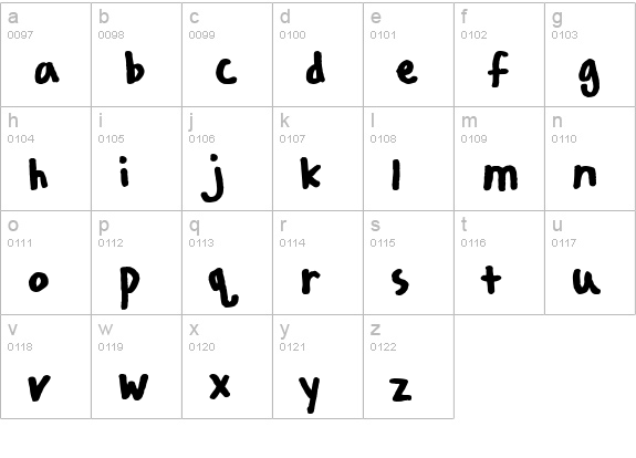 CK Kiddo lowercase a-z preview