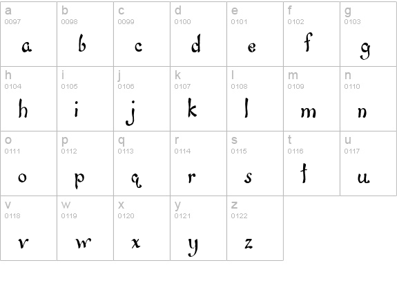 CK Kimono lowercase a-z preview