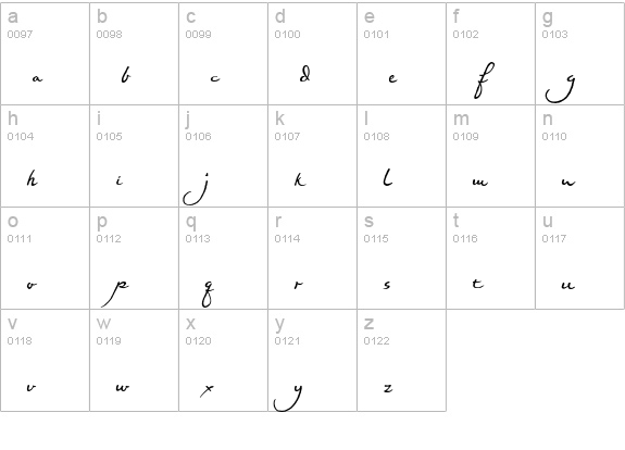 CK Legacy lowercase a-z preview