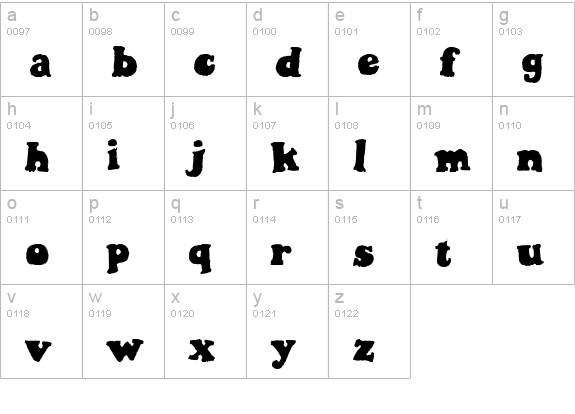 CK Lumpy lowercase a-z preview