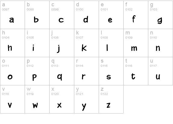 CK Man's Print lowercase a-z preview