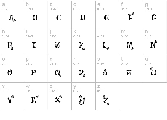 CK Monogram lowercase a-z preview
