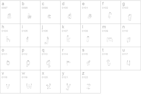 CK Monsters lowercase a-z preview