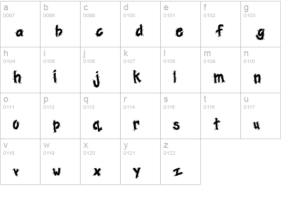 CK Muddy lowercase a-z preview
