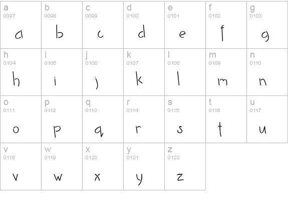 CK Nifty lowercase a-z preview