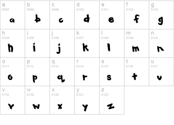 CK Paintbrush lowercase a-z preview