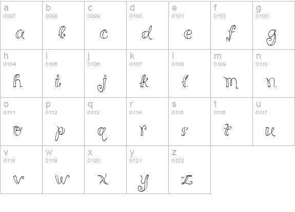 CK Peeking Posies lowercase a-z preview