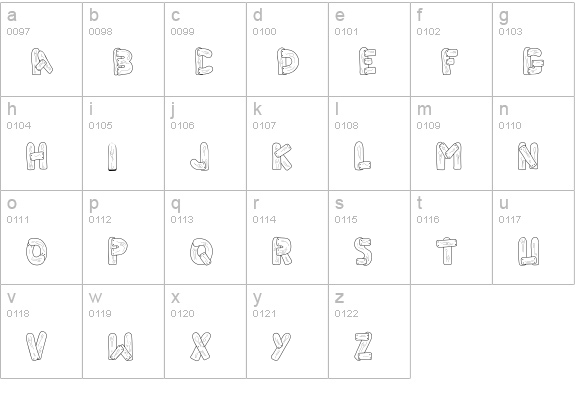 CK Picket Fence lowercase a-z preview