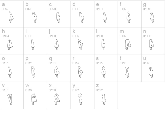 CK Popsicle lowercase a-z preview