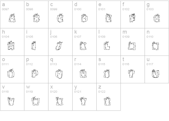 CK Pumpkin lowercase a-z preview