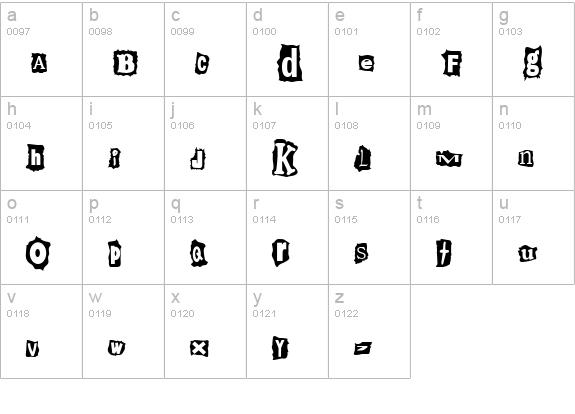 CK Ransom lowercase a-z preview