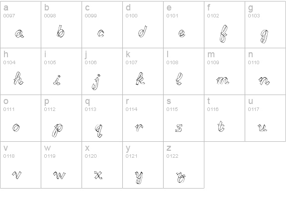 CK Ribbons lowercase a-z preview