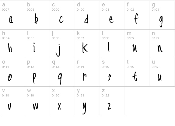 CK Rugged lowercase a-z preview