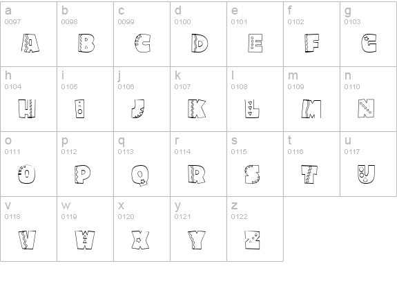 CK Shear Madness lowercase a-z preview