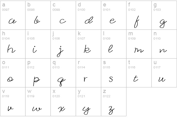 CK Signature lowercase a-z preview