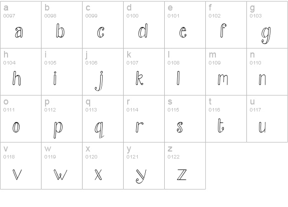 CK Simplicity lowercase a-z preview