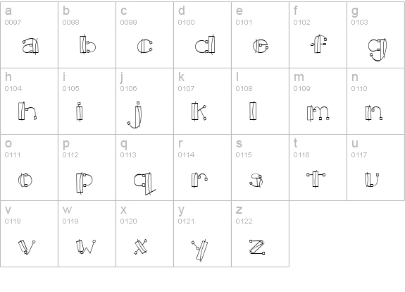 CK Slice lowercase a-z preview
