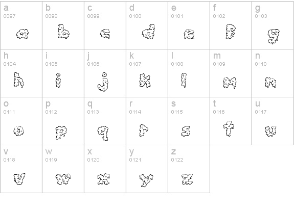 CK Slime lowercase a-z preview