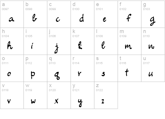 CK Smokey lowercase a-z preview