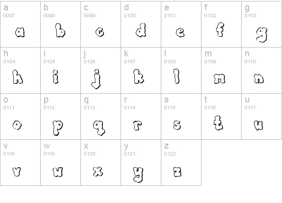 CK Smooth Rock lowercase a-z preview