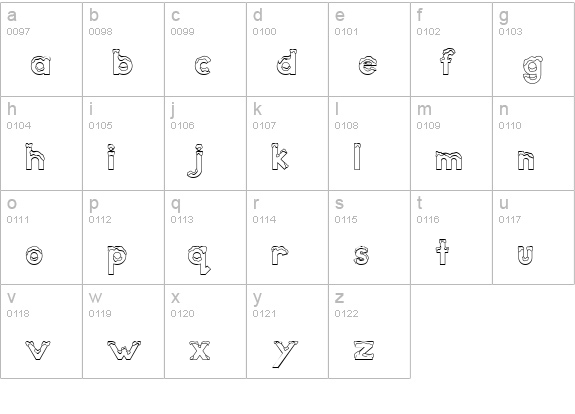 CK Snow lowercase a-z preview