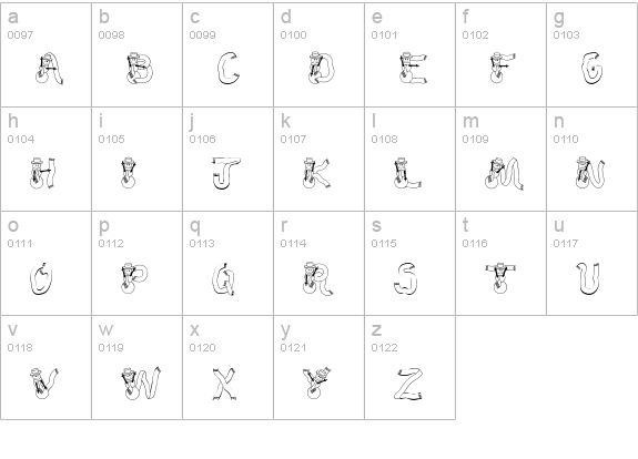 CK Snowman lowercase a-z preview