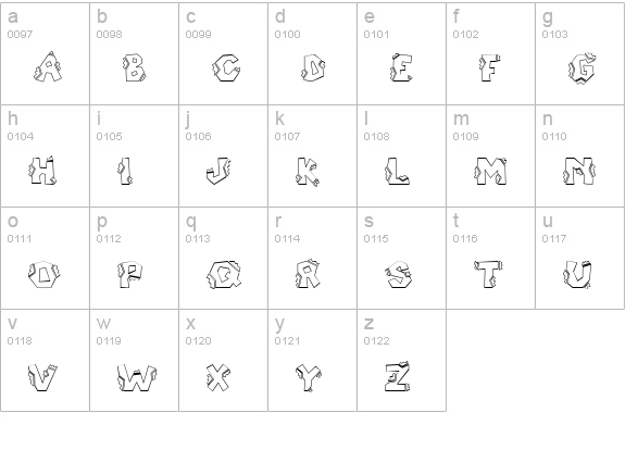 CK Spiky Block lowercase a-z preview