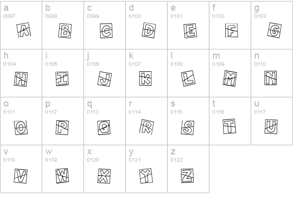 CK Split Box lowercase a-z preview