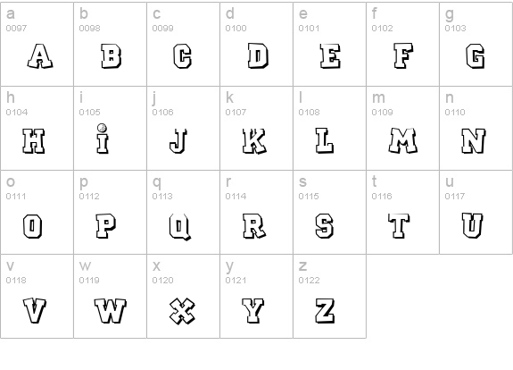 CK Sports Golf lowercase a-z preview