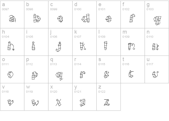 CK Stitches lowercase a-z preview