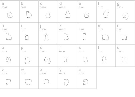 CK Stones lowercase a-z preview