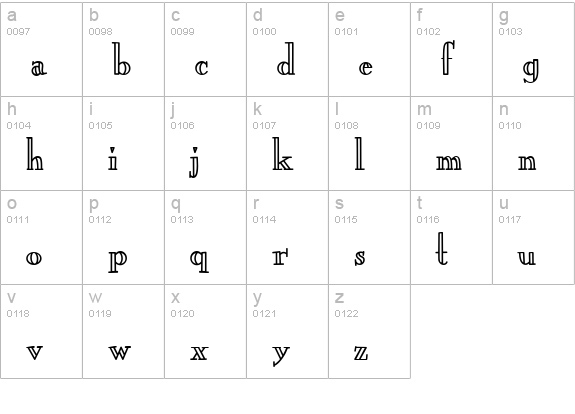 CK Stylish lowercase a-z preview