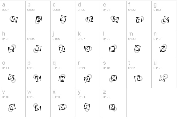 CK Sunshine lowercase a-z preview