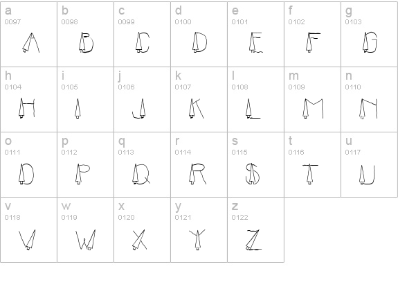 CK Tall Trees 1 lowercase a-z preview