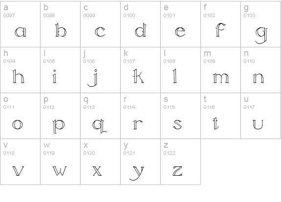 CK Timeless lowercase a-z preview