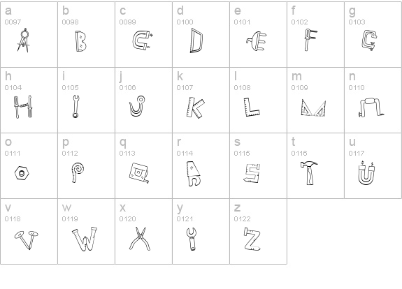 CK Tools lowercase a-z preview