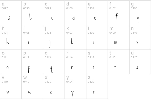 CK Twiggy lowercase a-z preview