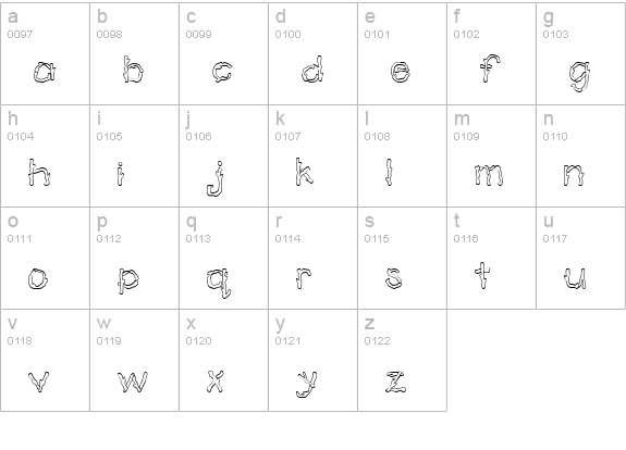 CK Twigs lowercase a-z preview