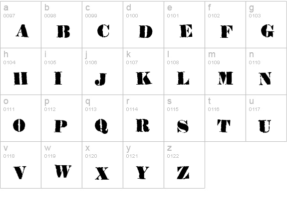 CK Urban lowercase a-z preview