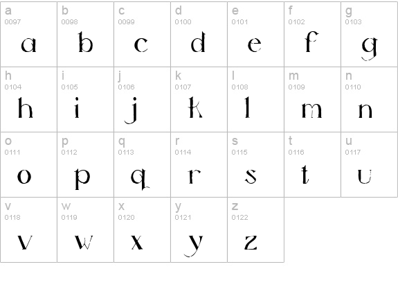 CK Vogue lowercase a-z preview