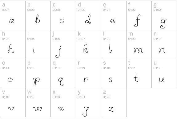 CK Whirl lowercase a-z preview