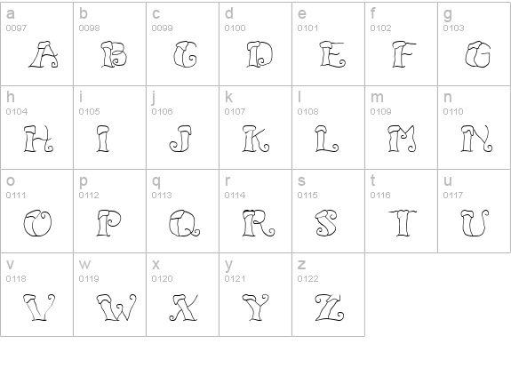 CK Winter lowercase a-z preview