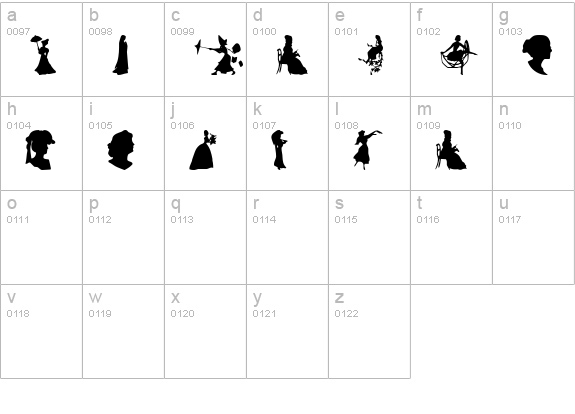 ck_vic-silhouette lowercase a-z preview