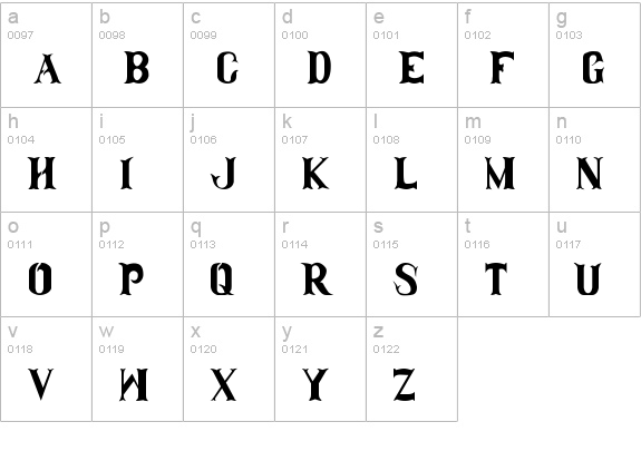 Clam Dip lowercase a-z preview