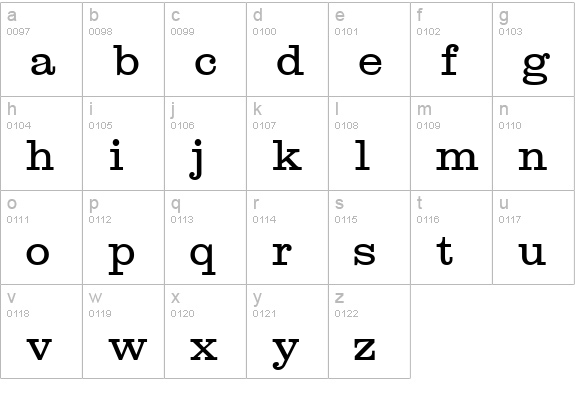 Clarion Regular lowercase a-z preview