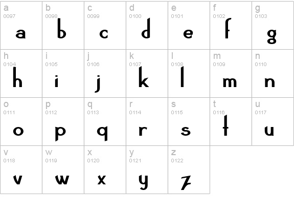 Claritty_Bold lowercase a-z preview