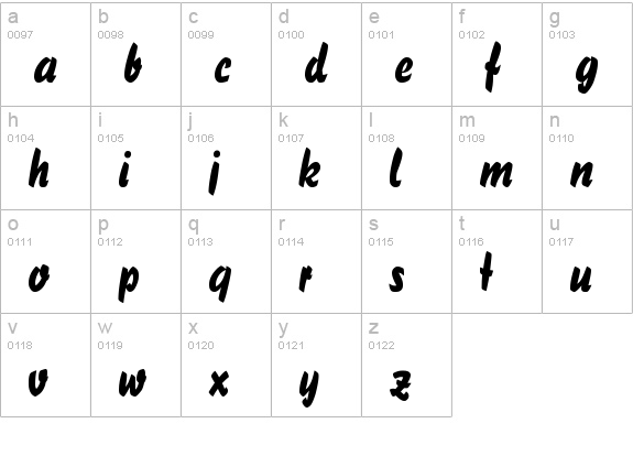 Clasico lowercase a-z preview