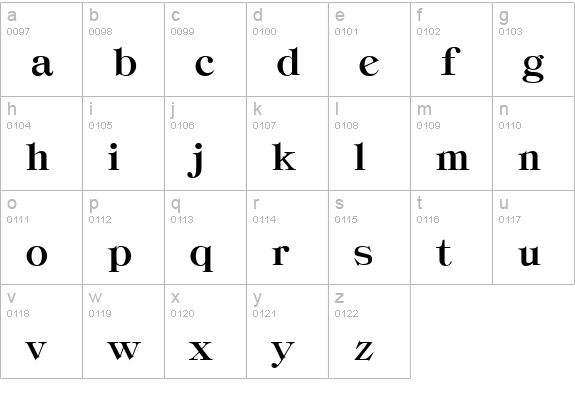 Classica-Heavy Regular lowercase a-z preview