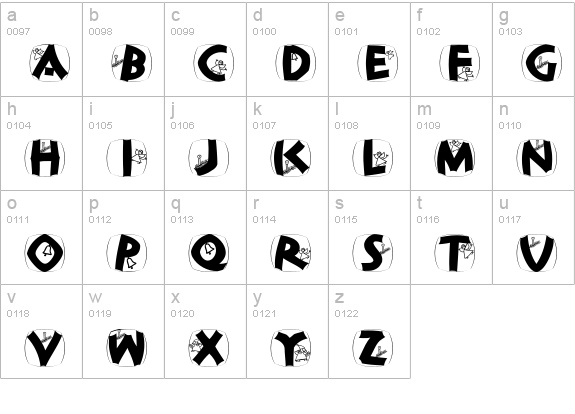 ClassiCapsXmas lowercase a-z preview