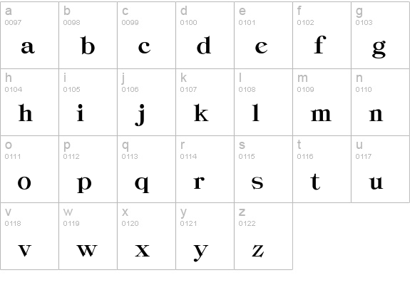 ClassicHeavy-Light lowercase a-z preview